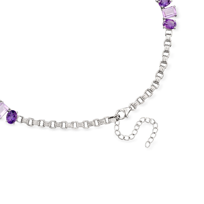 52.00 ct. t.w. Amethyst Necklace in Sterling Silver. 18" image number 2