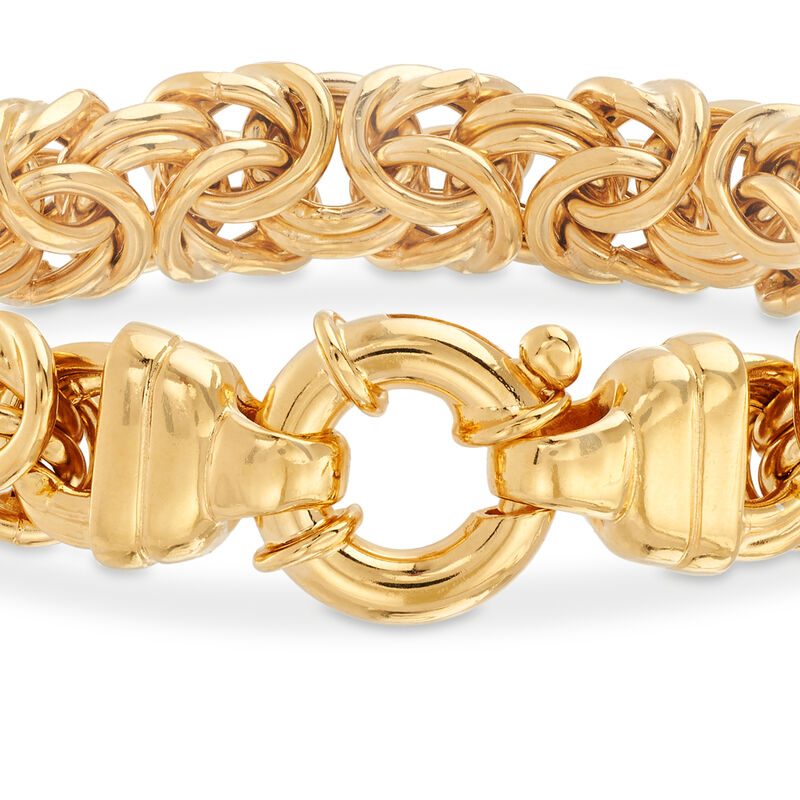Italian 24kt Gold Over Sterling Silver Byzantine Bracelet image number 5
