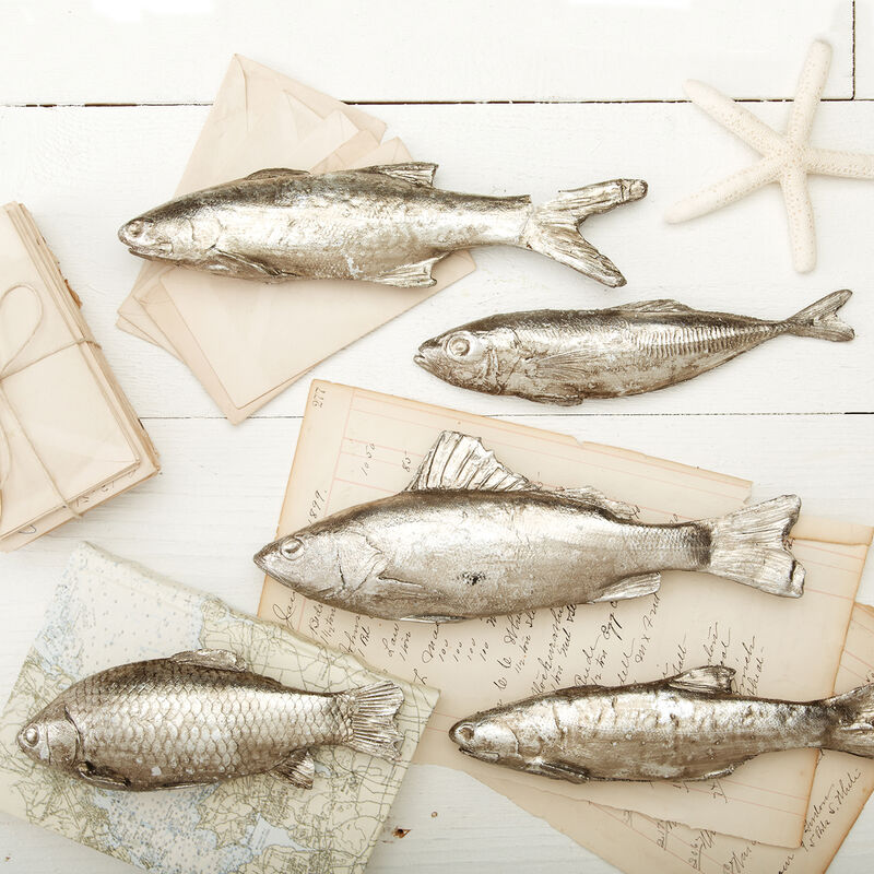 &quot;Silver Stream&quot; Set of Five Decorative Fish image number 0
