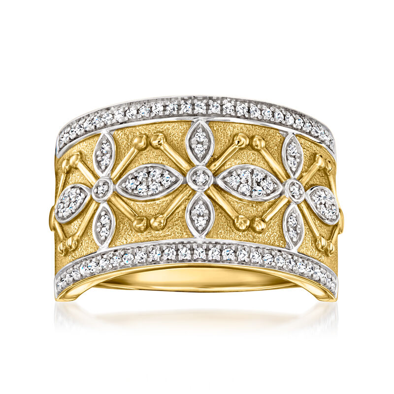 .25 ct. t.w. Diamond Floral Ring in 18kt Yellow Gold image number 0