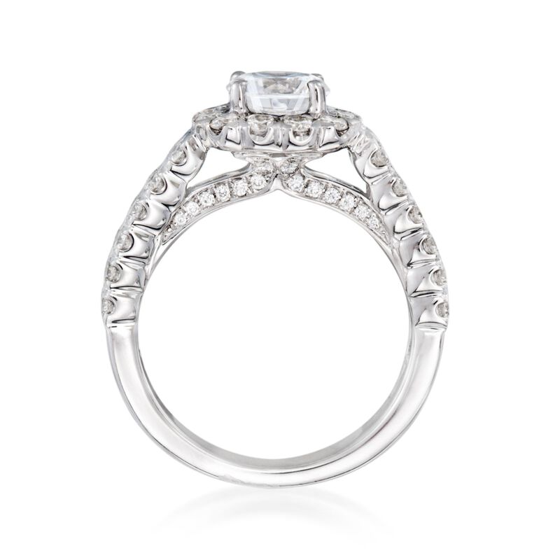 1.20 ct. t.w. Diamond Engagement Ring Setting in 14kt White Gold image number 3