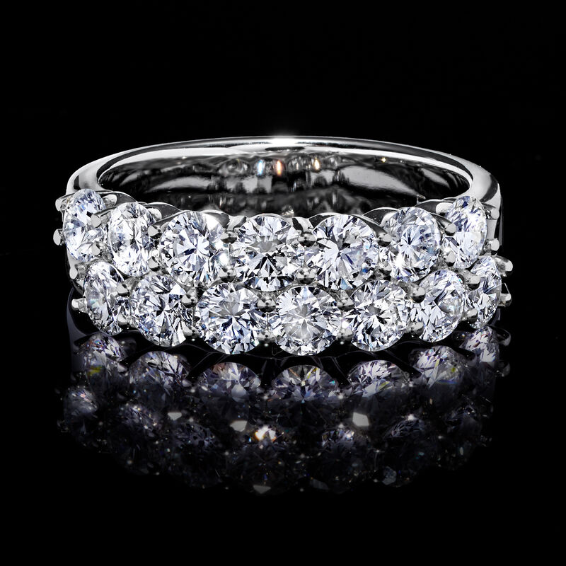 2.00 ct. t.w. Lab-Grown Diamond Two-Row Ring in 14kt White Gold image number 3