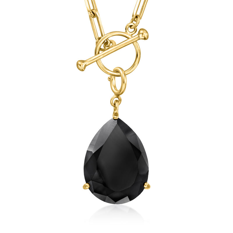 Pear-Shaped Onyx Charm in 18kt Gold Over Sterling  image number 2