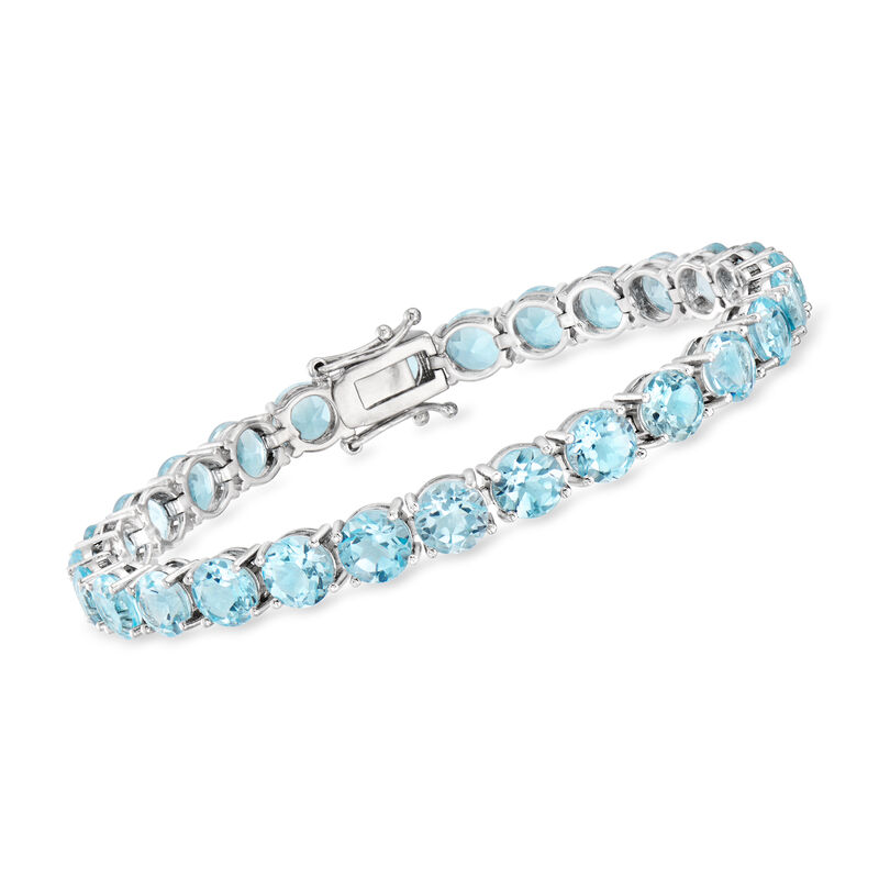 25.00 ct. t.w. Sky Blue Topaz Tennis Bracelet in Sterling Silver image number 0