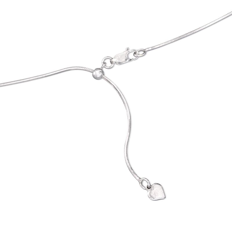 Italian 1.2mm Sterling Silver Adjustable Square Snake-Chain Necklace. 24&quot; image number 3
