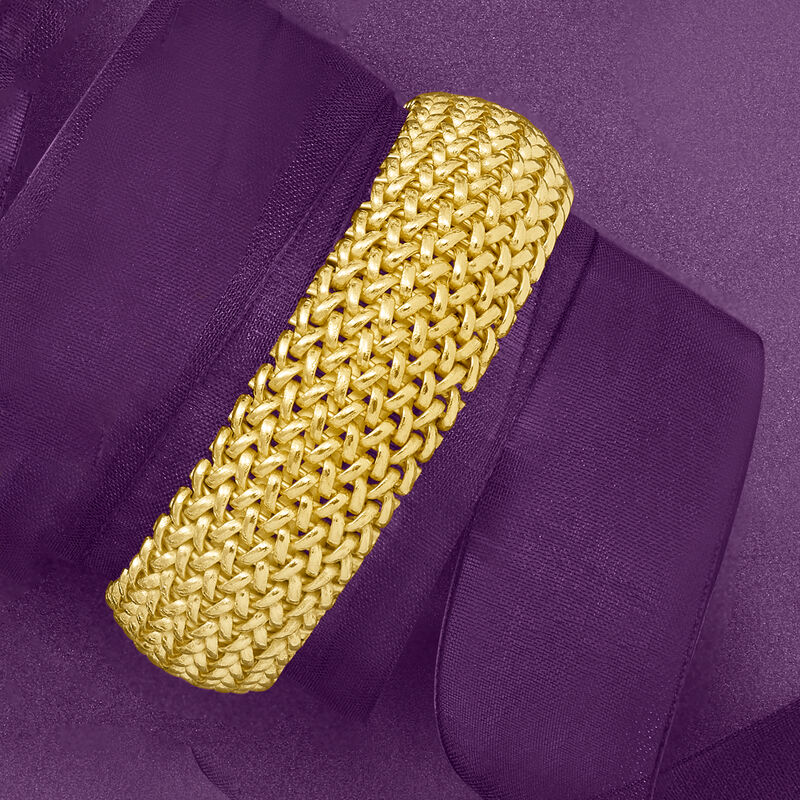 Italian 22kt Gold Over Sterling Silver Riso Bracelet image number 3