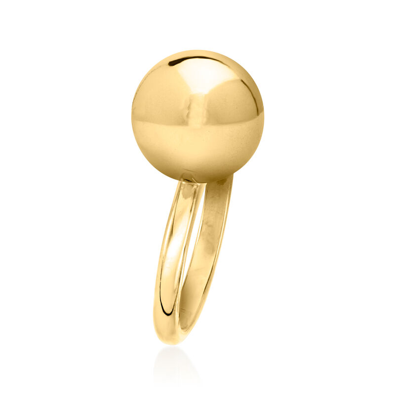 C. 2000 Vintage Tiffany Jewelry 18kt Yellow Gold Globe Ring. Size 7 image number 2