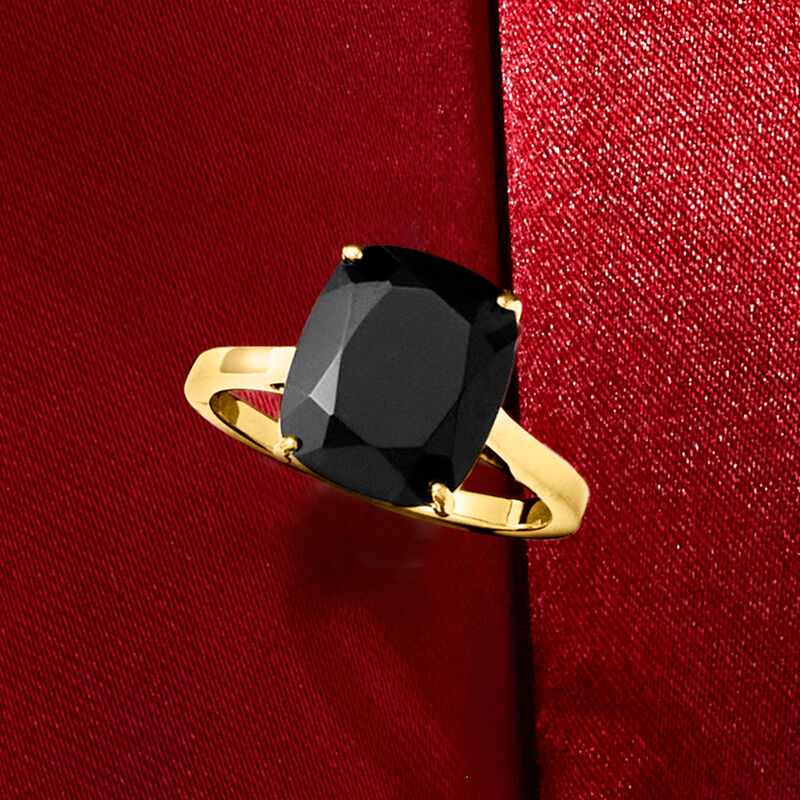 Onyx Ring in 18kt Gold Over Sterling image number 3