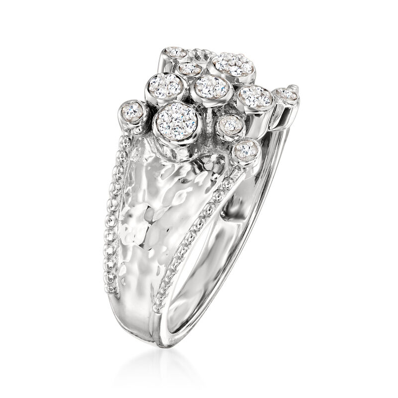 .10 ct. t.w. Diamond Bubble Ring in Sterling Silver image number 2