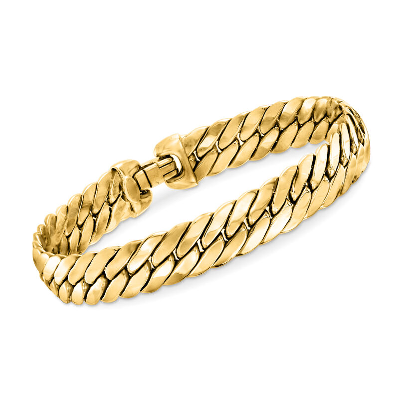 Italian 14kt Yellow Gold Cuban-Link Bracelet image number 0