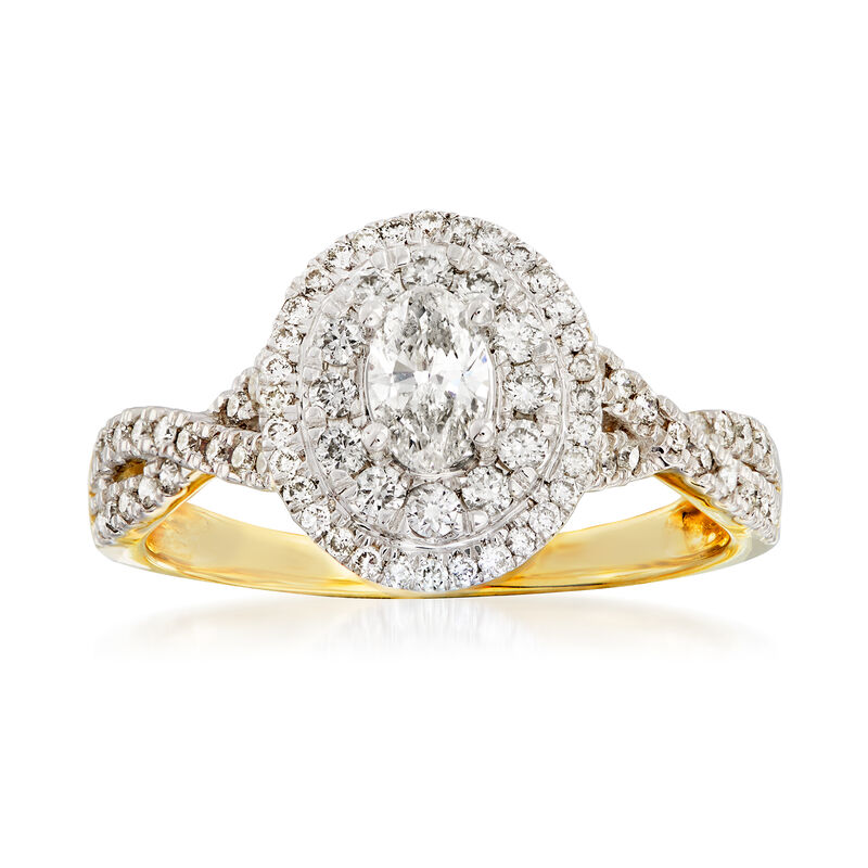 .75 ct. t.w. Diamond Twist-Shank Engagement Ring in 14kt Yellow Gold. Size 7 image number 0