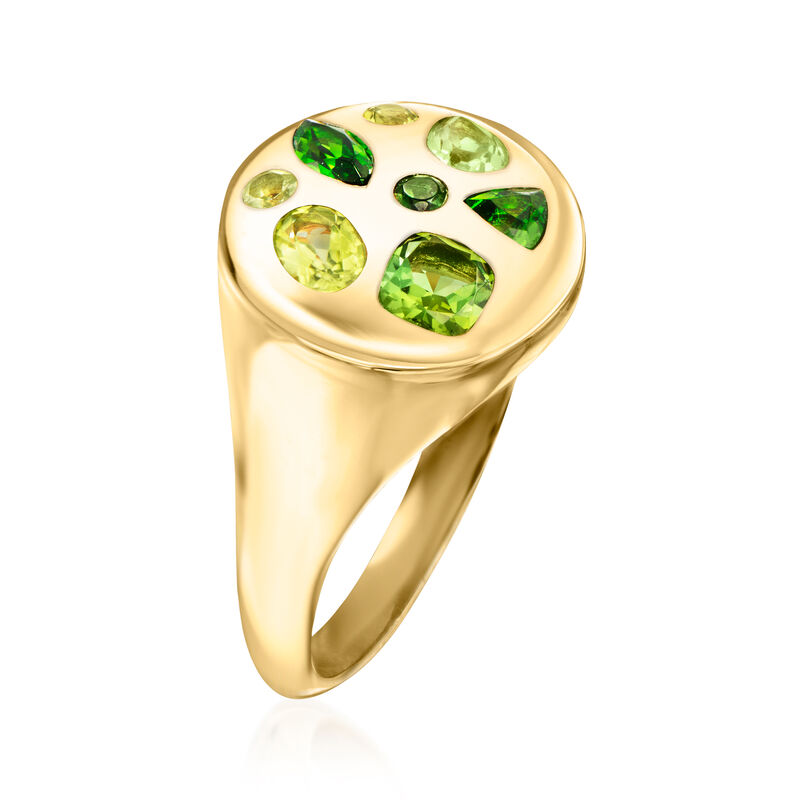 .96 ct. t.w. Multi-Gemstone Ring in 18kt Gold Over Sterling image number 2