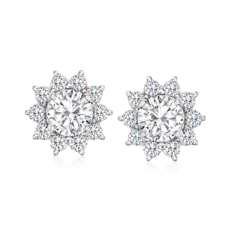 1.00 ct. t.w. Diamond Earring Jackets in 14kt White Gold image number 3