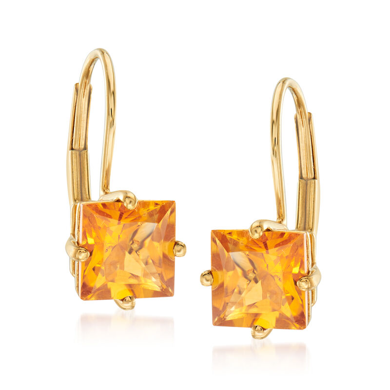 1.94 ct. t.w. Citrine Earrings in 14kt Yellow Gold image number 1
