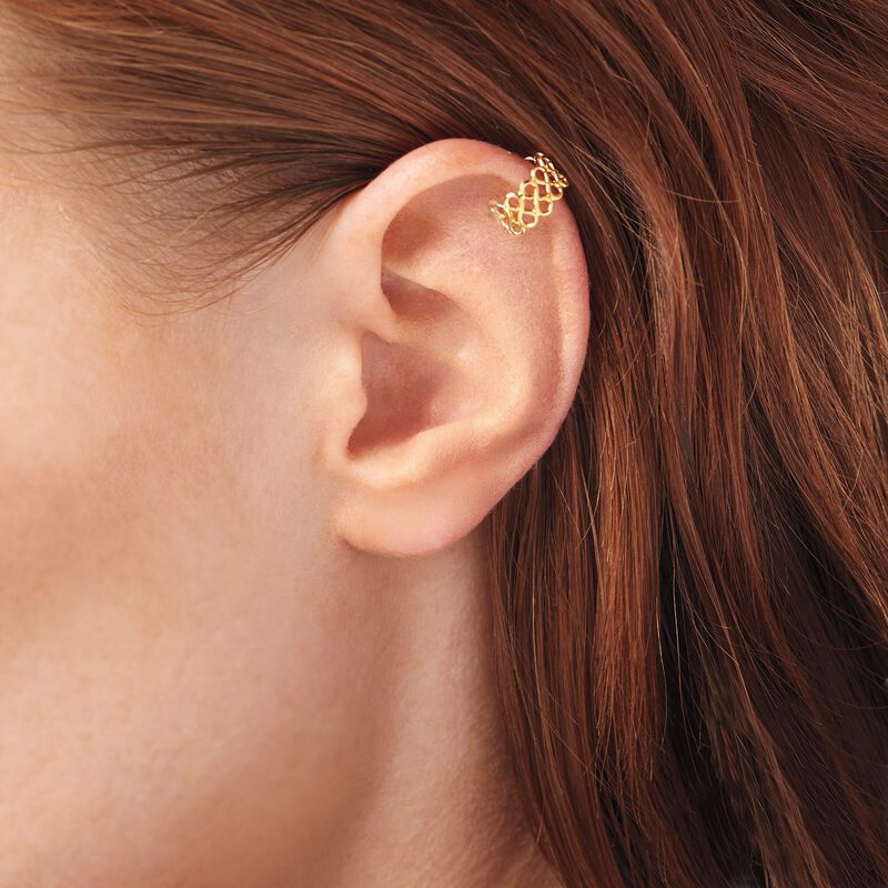14kt Yellow Gold Infinity Single Ear Cuff image number 3
