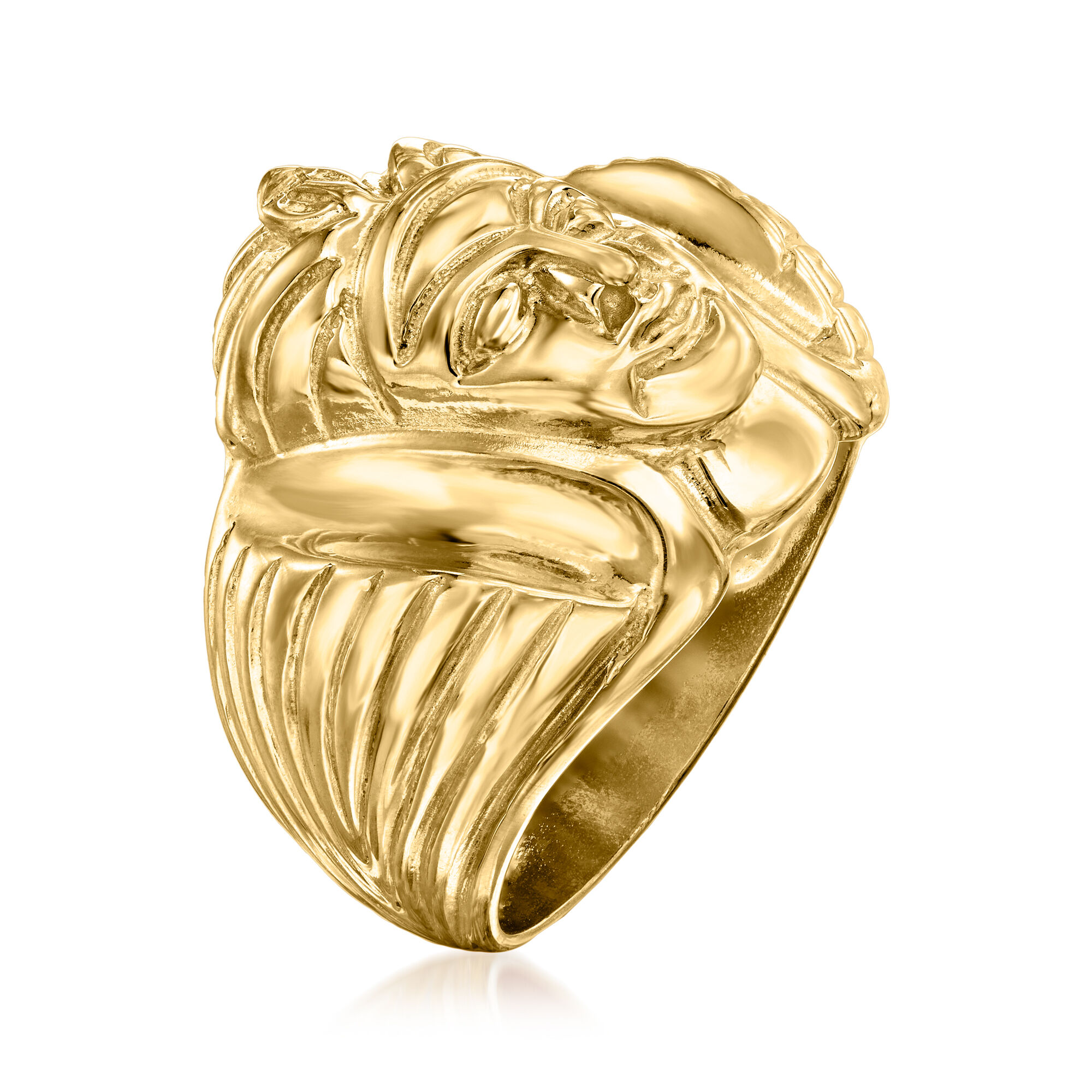 Italian 18kt Gold Over Sterling Nefertiti Ring