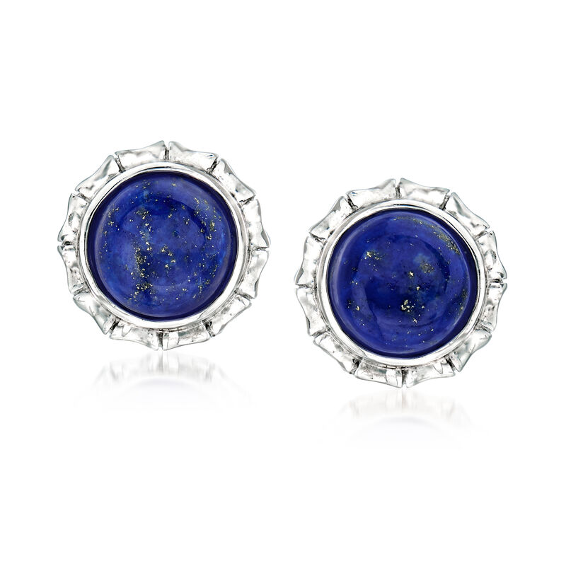 Lapis Stud Earrings in Sterling Silver image number 0