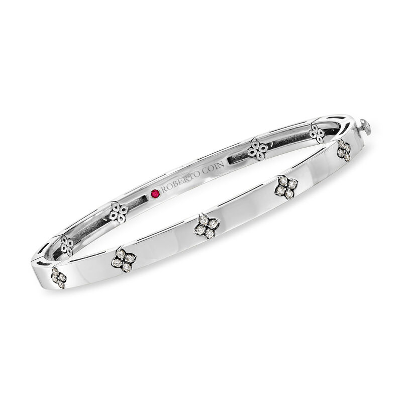 Roberto Coin &quot;Love in Verona&quot; .15 ct. t.w. Diamond Bracelet in 18kt White Gold. 7&quot; image number 0