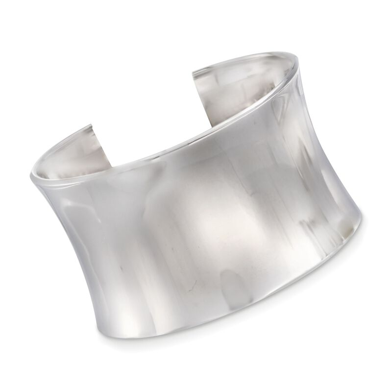 Sterling Silver Concave Cuff Bracelet image number 0