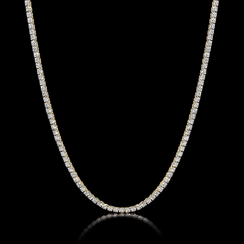 5.00 ct. t.w. Lab-Grown Diamond Tennis Necklace in 14kt Yellow Gold image number 2
