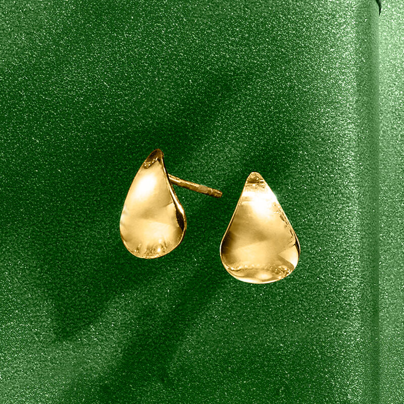 Italian 18kt Gold Vermeil Teardrop Earrings  image number 4