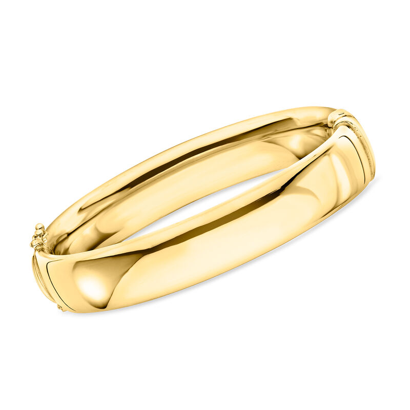 12mm 18kt Gold Over Sterling Bangle Bracelet image number 0