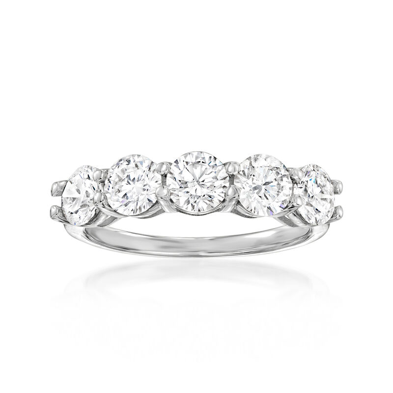 2.00 ct. t.w. Lab-Grown Diamond Five-Stone Ring in Platinum image number 0