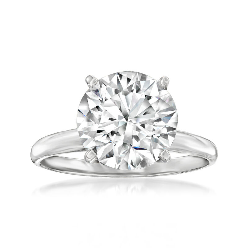 4.00 Carat Lab-Grown Diamond Solitaire Ring in Platinum image number 0