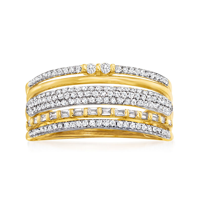 .50 ct. t.w. Diamond Open-Space Multi-Row Ring in 14kt Yellow Gold image number 0