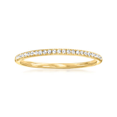 .10 ct. t.w. Diamond Ring in 18kt Gold Over Sterling