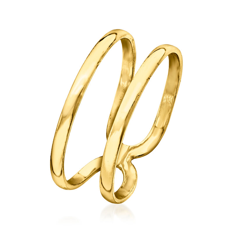18kt Gold Vermeil Two-Row Ring image number 2