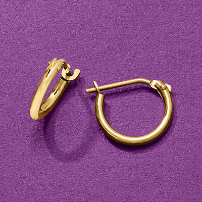 Child's 1.2mm 14kt Yellow Gold Hoop Earrings