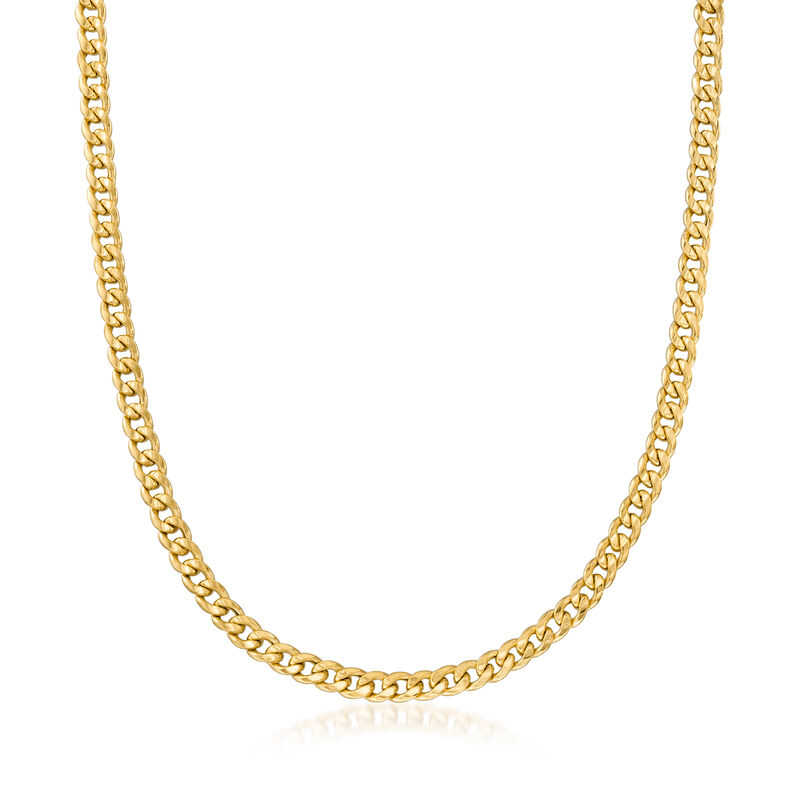 Men's 10kt Yellow Gold Cuban-Link Necklace image number 0
