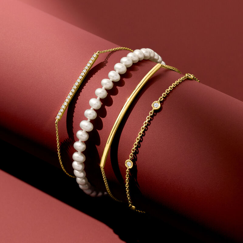 .20 ct. t.w. Bezel-Set Diamond Station Bracelet in 14kt Yellow Gold image number 1