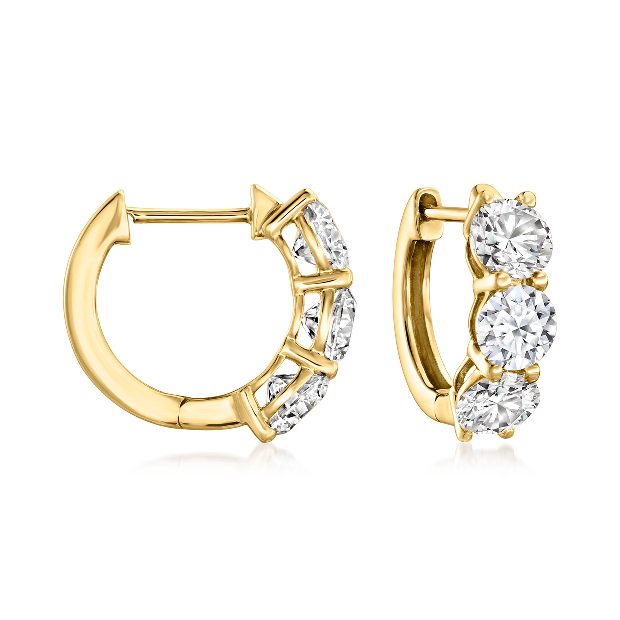 2.00 ct. t.w. Lab-Grown Diamond Huggie Hoop Earrings in 14kt