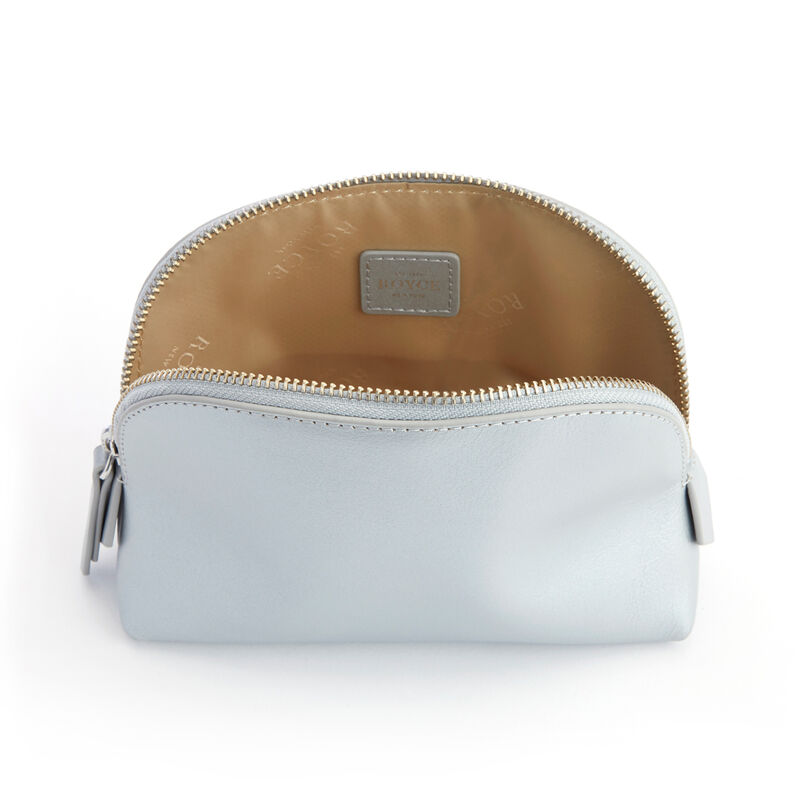 Royce Silver Leather Cosmetic Case   image number 1