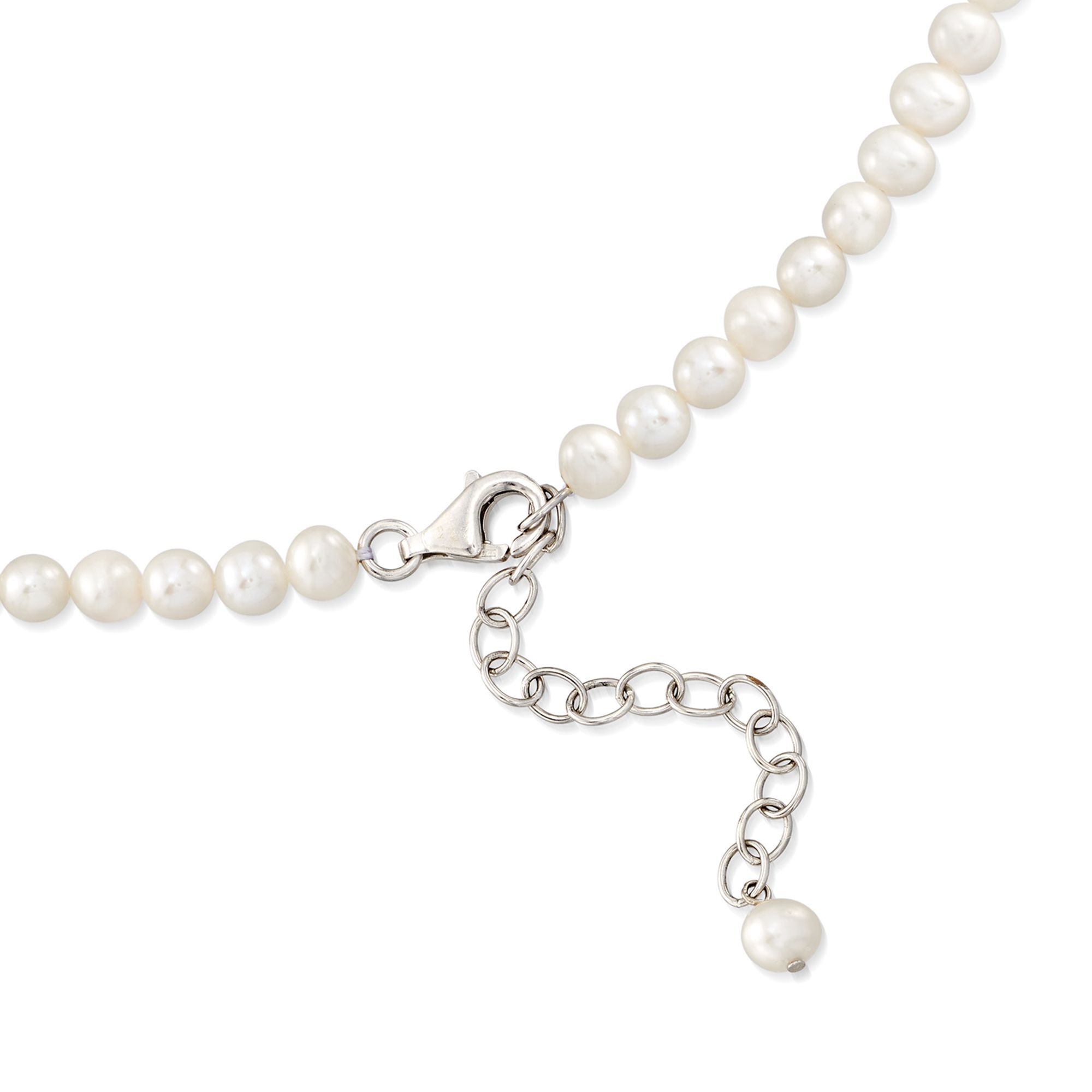 5-11.5mm Graduated Cultured Pearl Necklace with .24 ct. t.w.