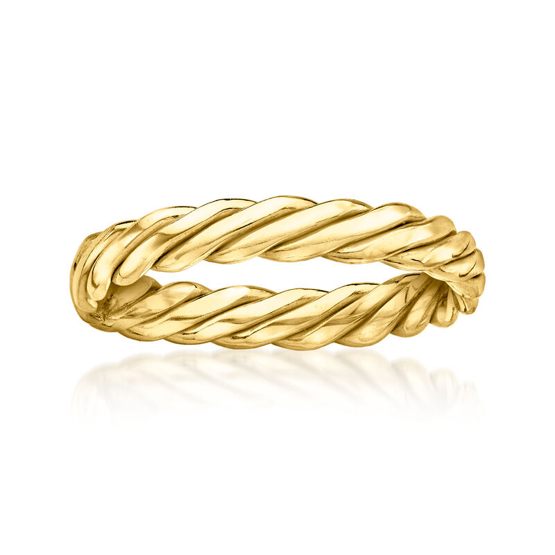 18kt Gold Vermeil Twisted Ring image number 0