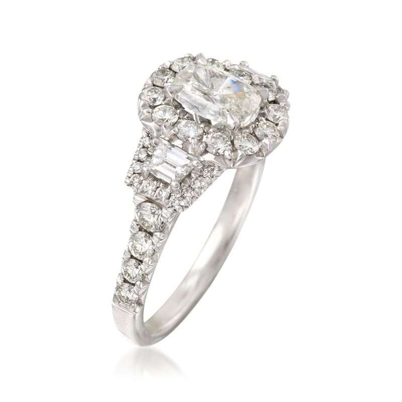 Henri Daussi 1.80 ct. t.w. Certified Diamond Engagement Ring in 18kt White Gold image number 2