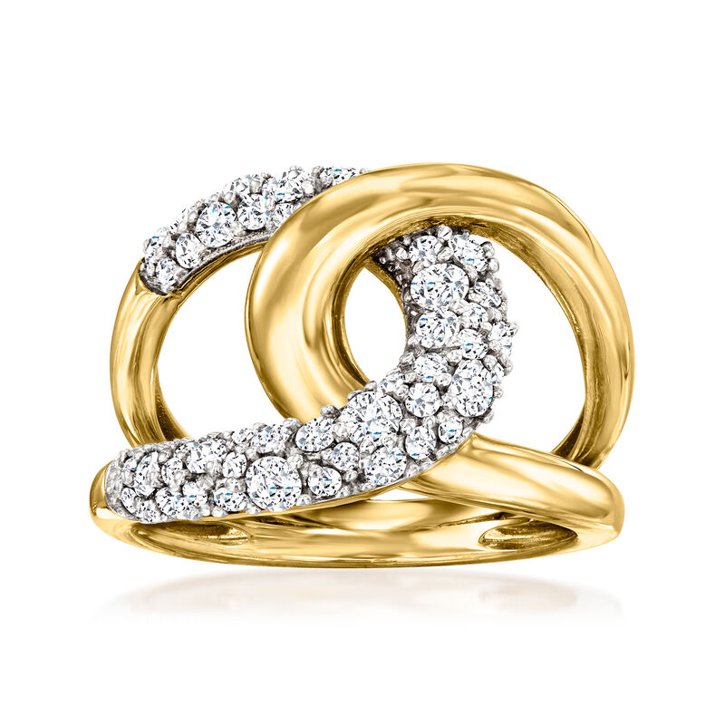 .75 ct. t.w. Diamond Interlocking Ring in 14kt Yellow Gold image number 0