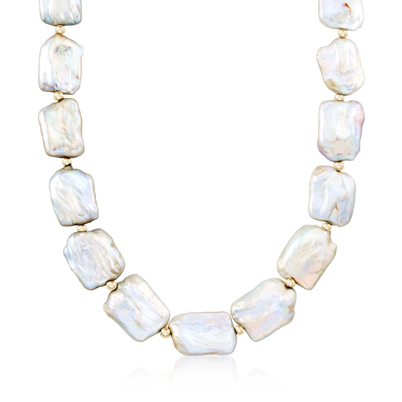 17-20mm Cultured Pearl Necklace in 14kt Yellow Gold image number 0