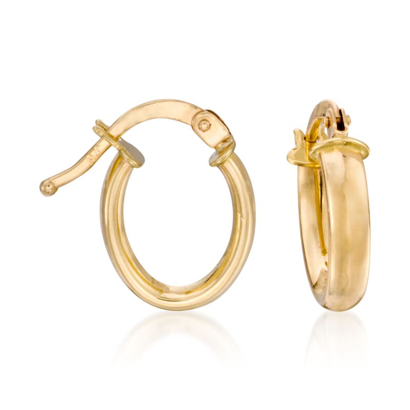 14kt Yellow Gold Hoop Earrings. 1/2&quot; image number 0