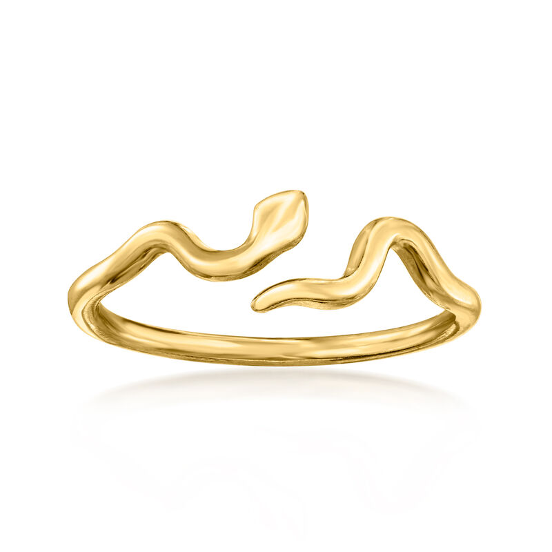 Italian 18kt Gold Vermeil Snake Ring image number 0