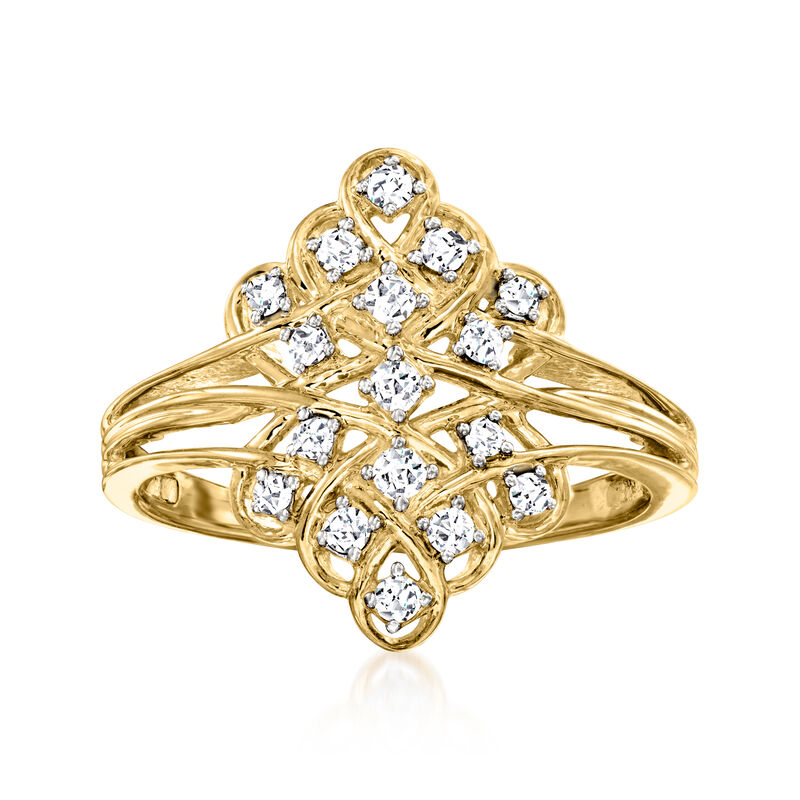 .25 ct. t.w. Diamond Ring in 18kt Gold Over Sterling image number 0