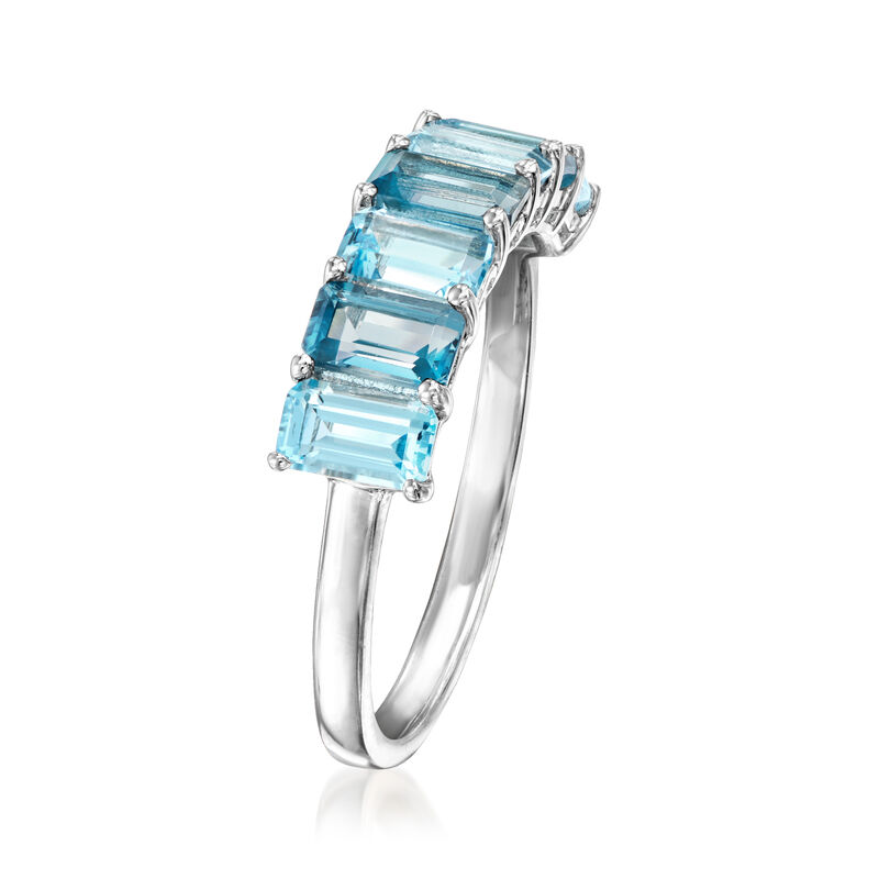 2.60 ct. t.w. Swiss and London Blue Topaz Ring in Sterling Silver image number 2