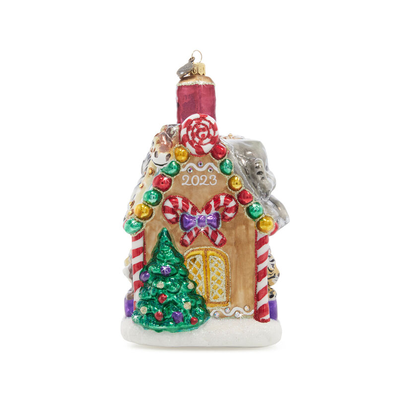 Jay Strongwater Jeweled Baby's First Christmas Gingerbread House Ornament image number 2