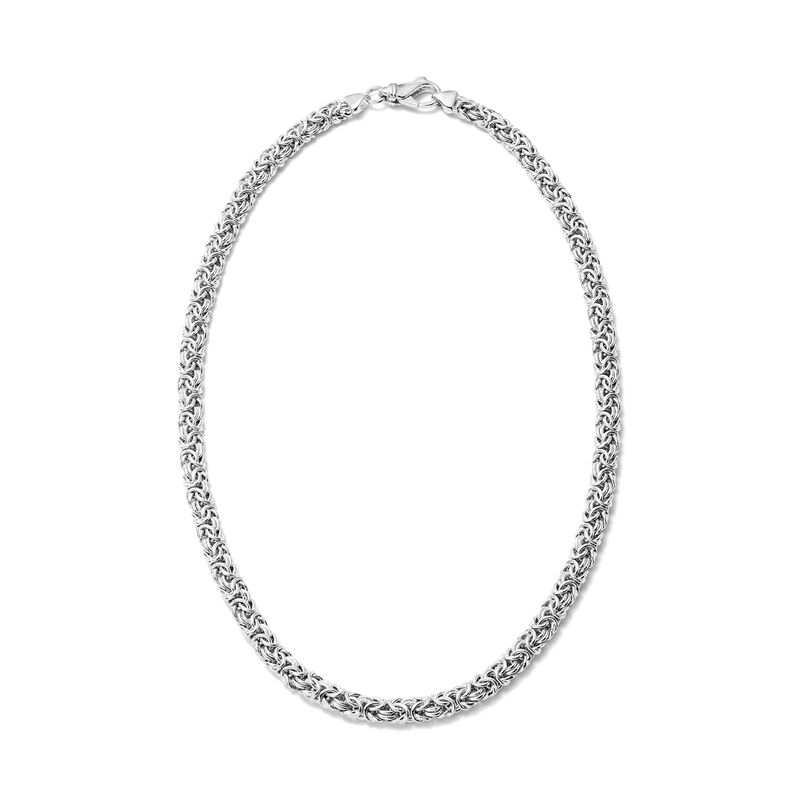 Sterling Silver Classic Byzantine Necklace image number 2