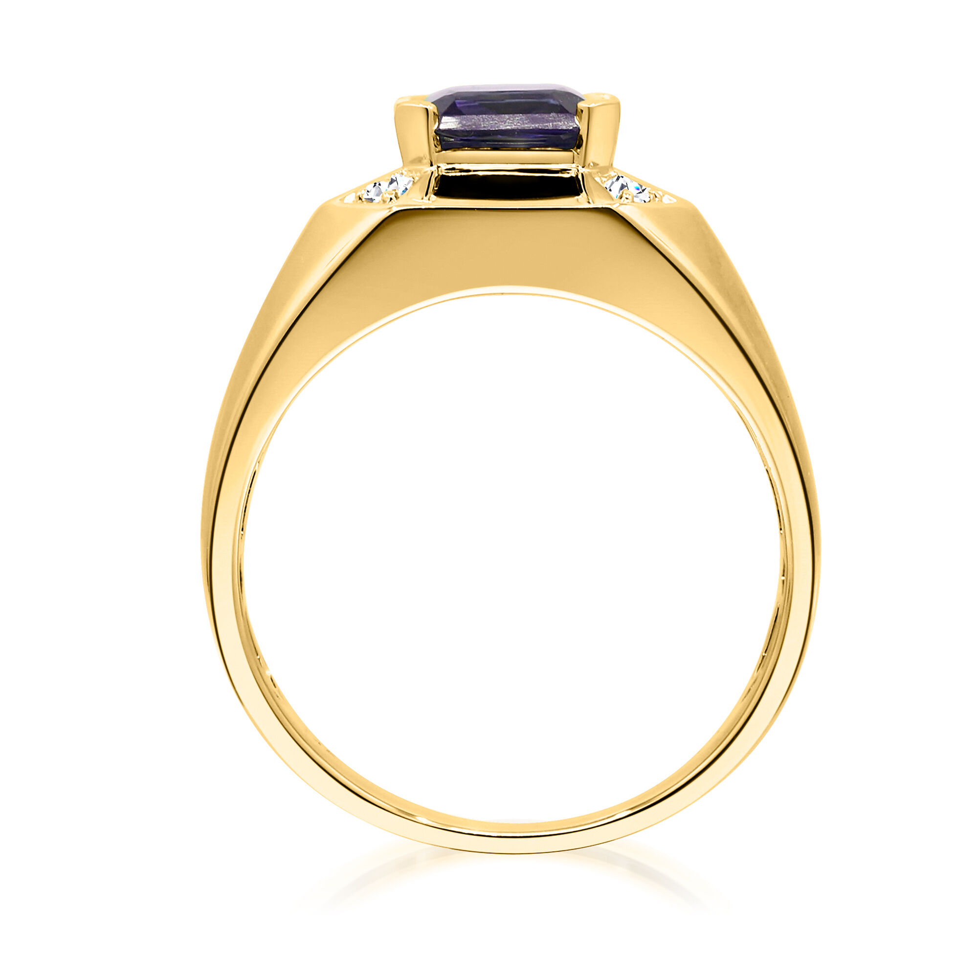 Men's 2.40 Carat Amethyst Ring with .10 ct. t.w. Diamonds in