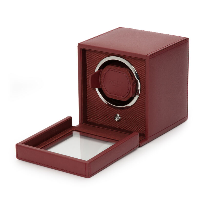 WOLF "Cub" Bordeaux Vegan Leather Watch Winder image number 4