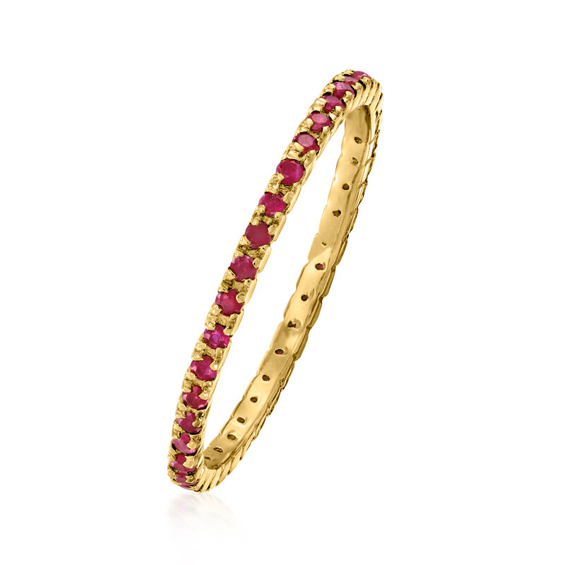.30 ct. t.w. Ruby Eternity Band in 14kt Yellow Gold image number 1
